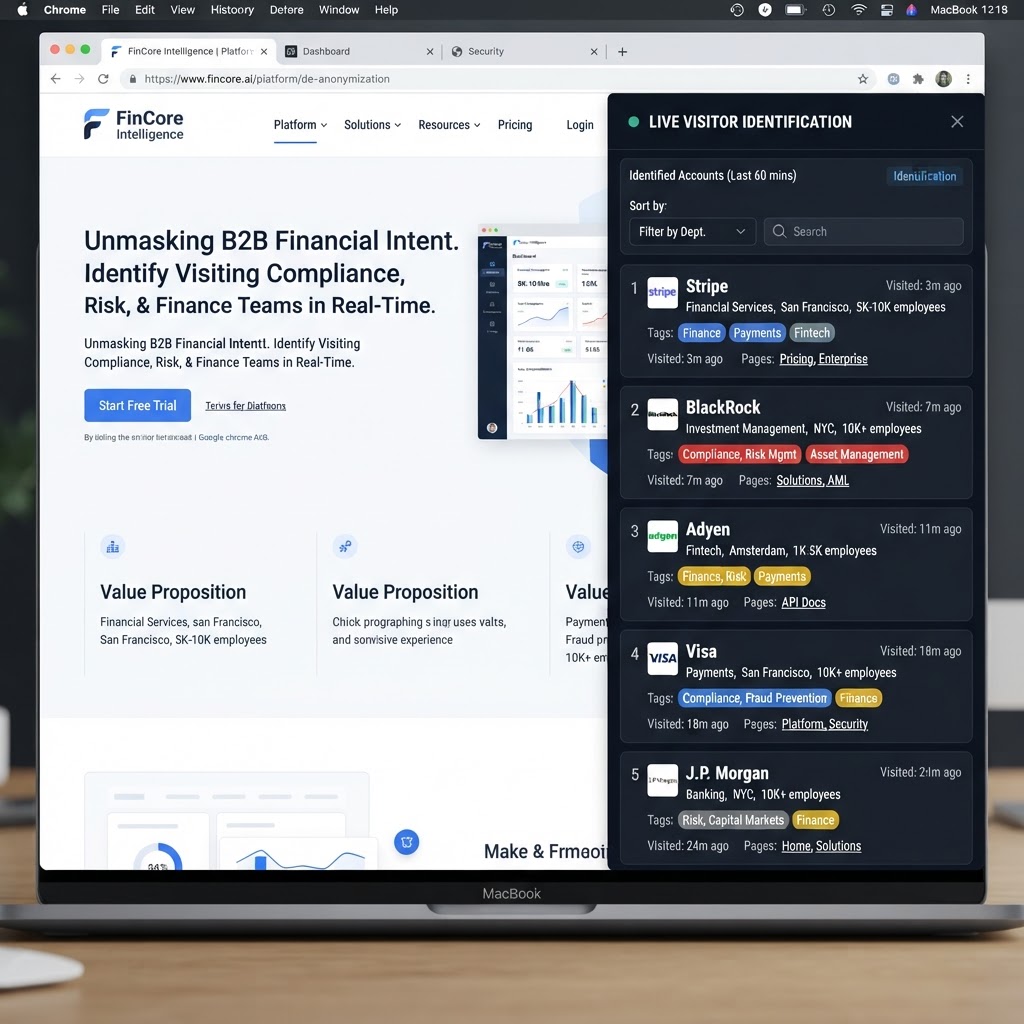 Website De-Anonymization for B2B FinTech Companies