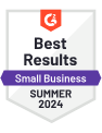 Upvert awarded G2 Best Results for Small Business badge - Summer 2024