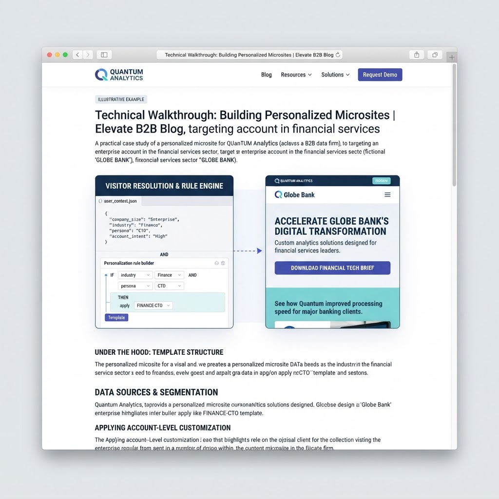 How Personalized Microsites Are Built: A Technical Walkthrough of Segment, Account, and Persona-Level Customization