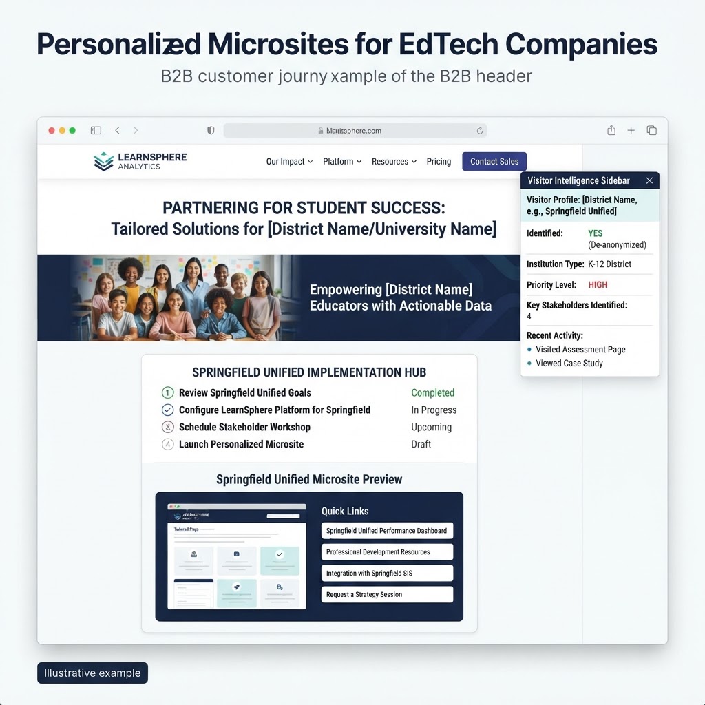 Personalized Microsites for EdTech Companies: Turning Anonymous District and University Visits Into Sales Conversations