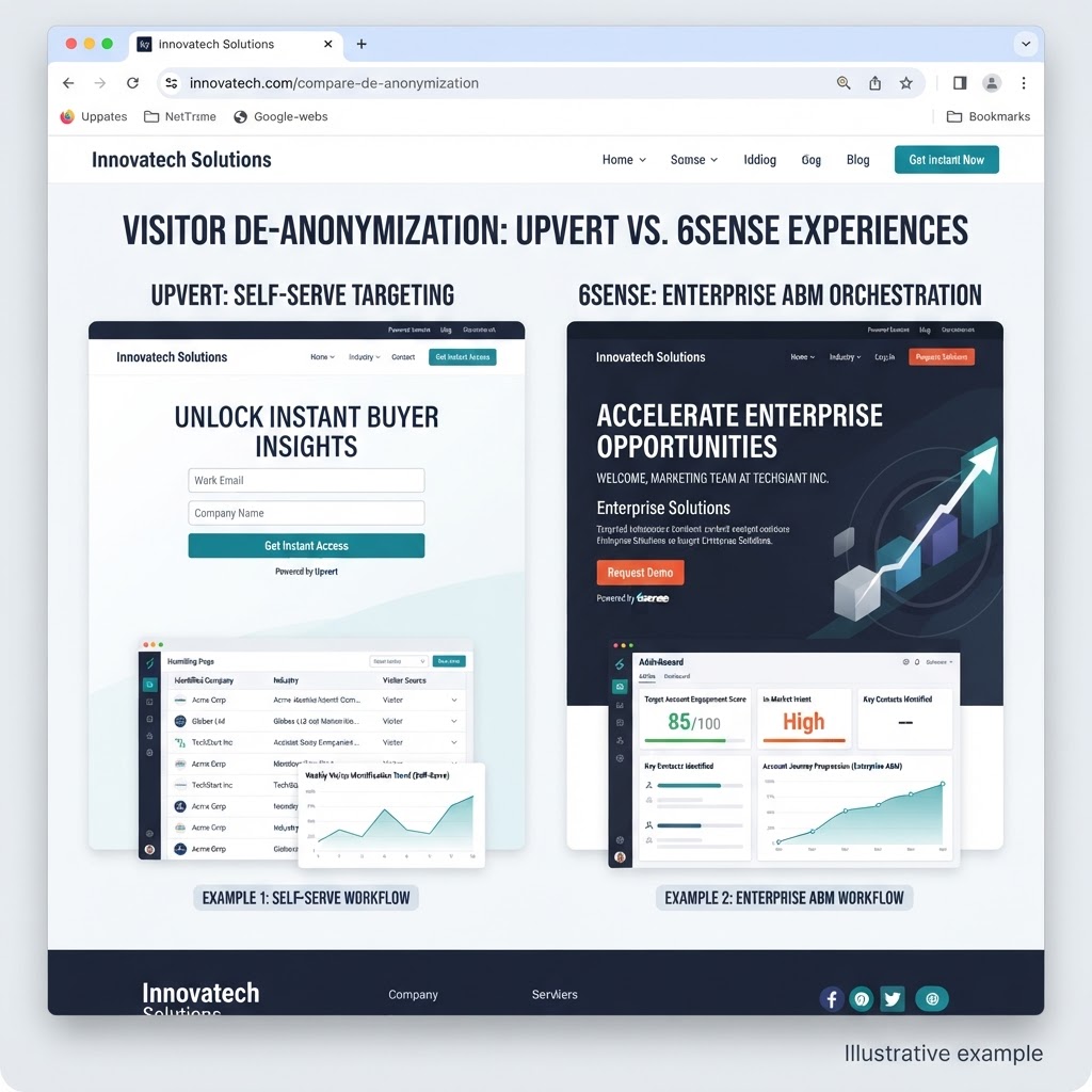 Upvert vs. 6sense: Which Platform Wins for B2B Website De-Anonymization in 2026?
