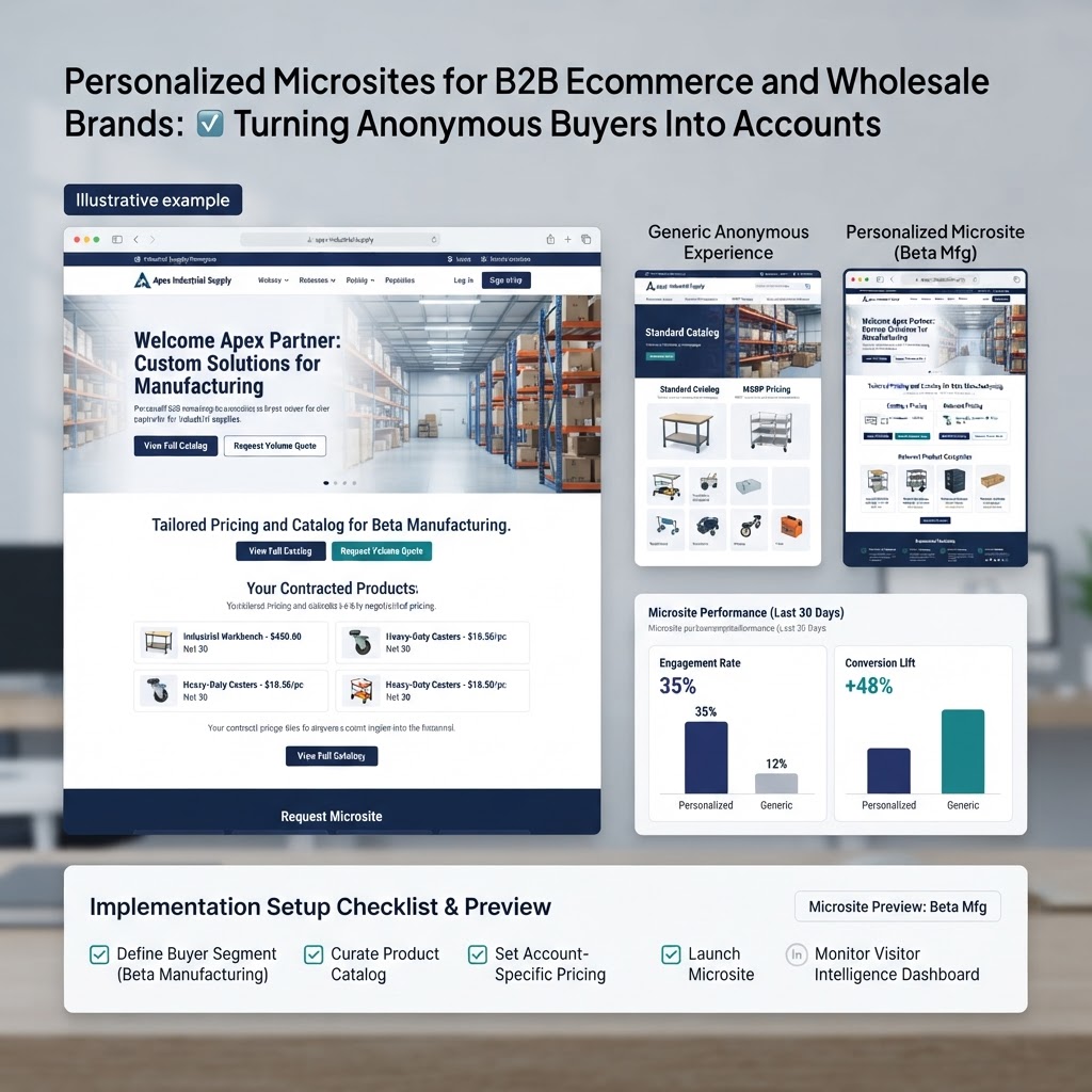 Personalized Microsites for B2B Ecommerce and Wholesale Brands: Turning Anonymous Buyers Into Accounts