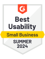 Upvert awarded G2 Best Usability for Small Business badge - Summer 2024