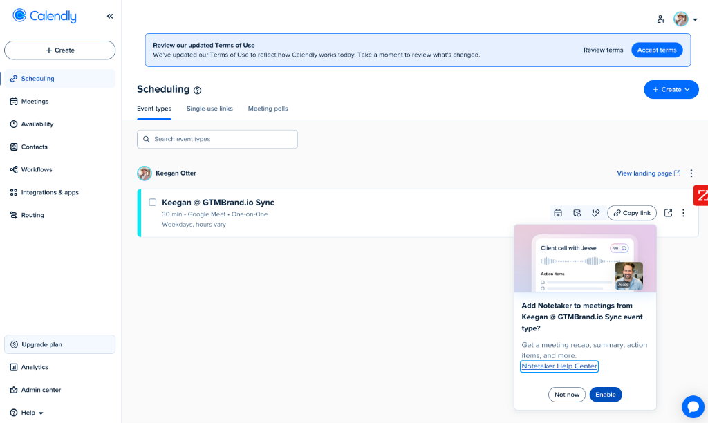 How Calendly Uses In-App Popups to Drive Feature Adoption