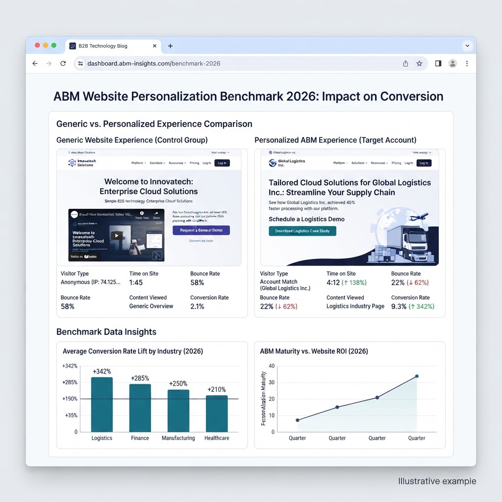 ABM Website Personalization Benchmark 2026: What the Data Shows About Account-Based Conversion