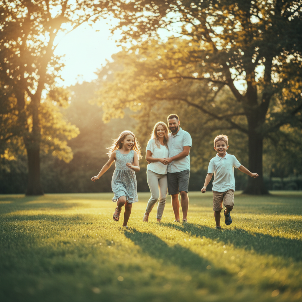 Familien zusammen