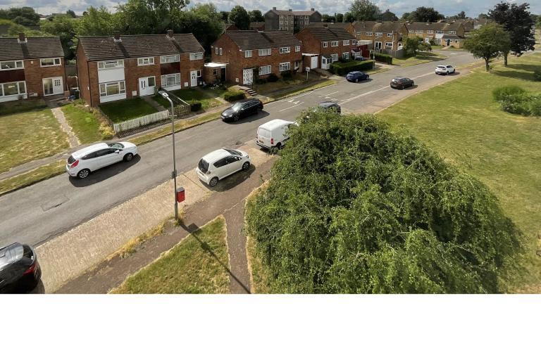 Residential street view in Bletchley, Milton Keynes