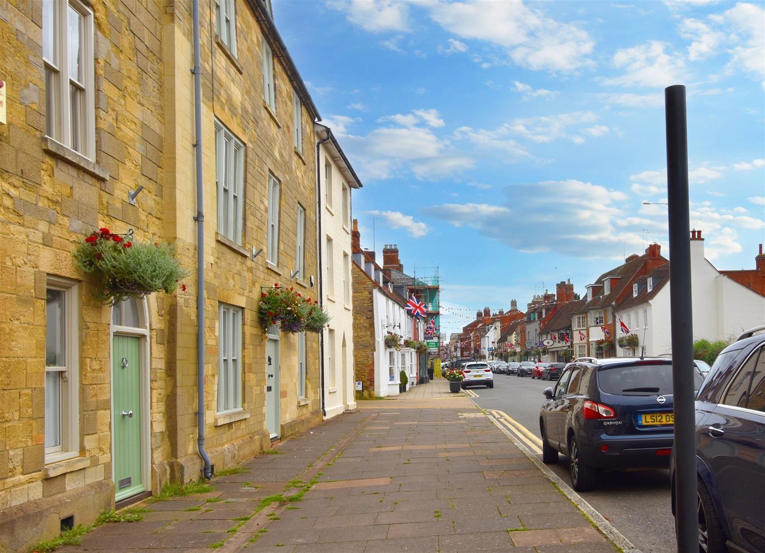 Traditional high street view in Stony Stratford, Milton Keynes