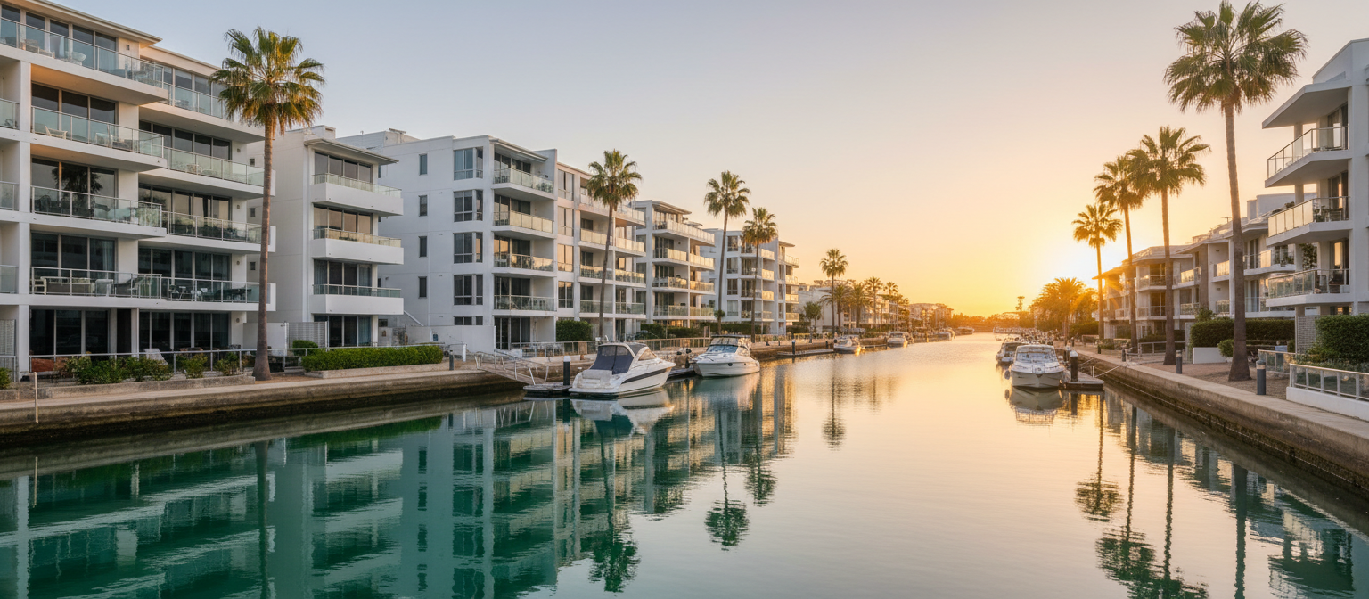 Luxury canal front apartments in Mandurah