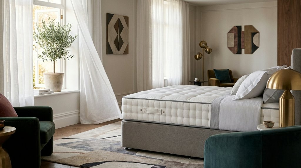 Artisan Luxury mattress in a contemporary luxury bedroom