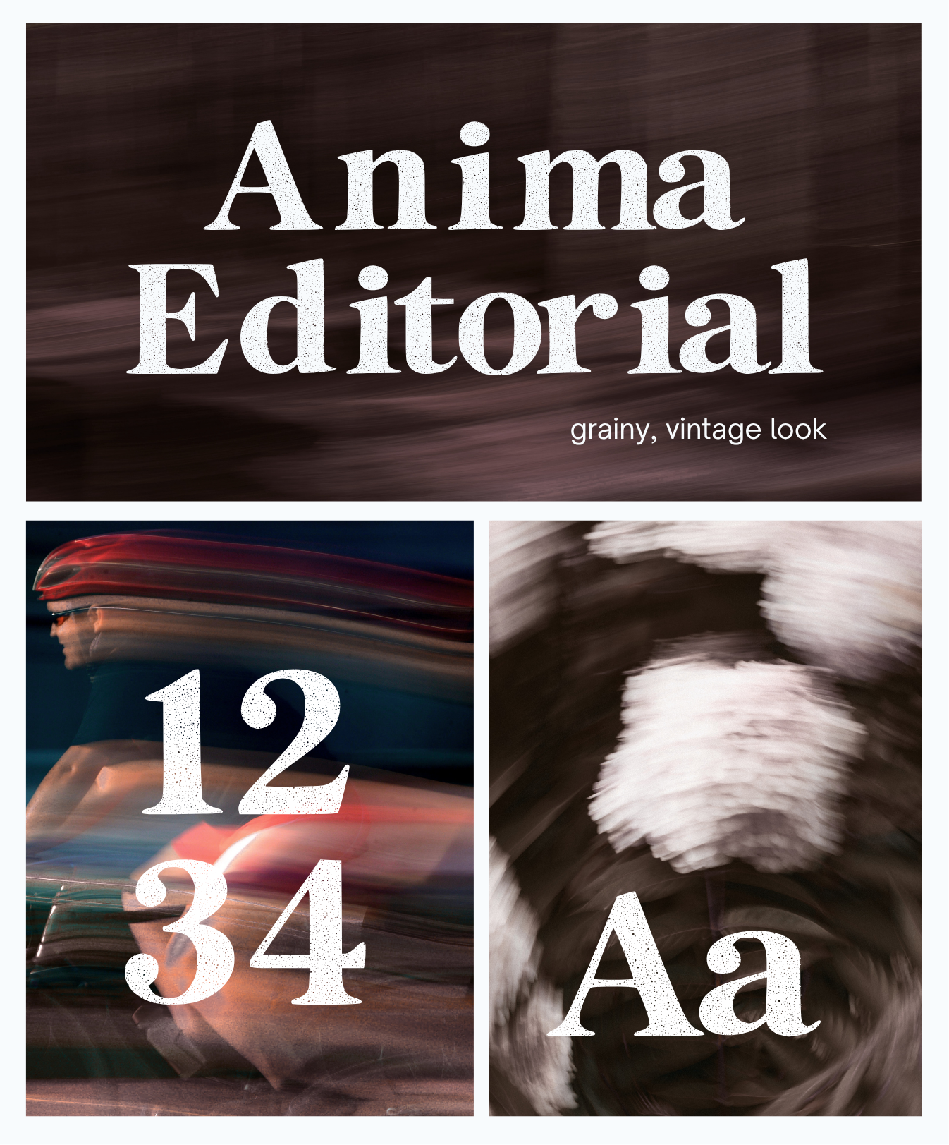 DGV Anima Editorial type specimen