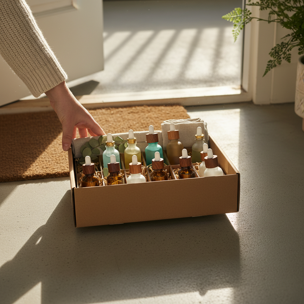 Weekly wellness shot pack delivered to doorstep on Sunday morning