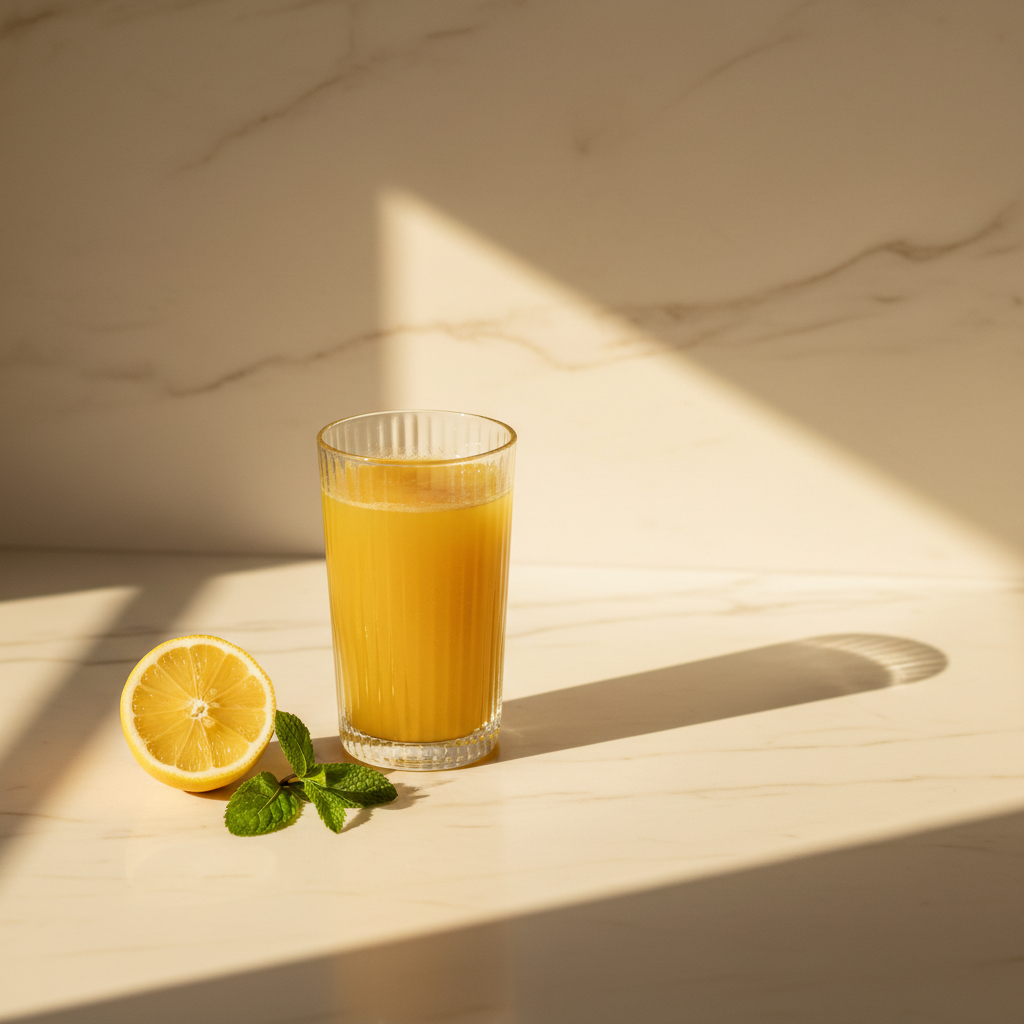Fresh ingredients for SOL cold-pressed wellness shots