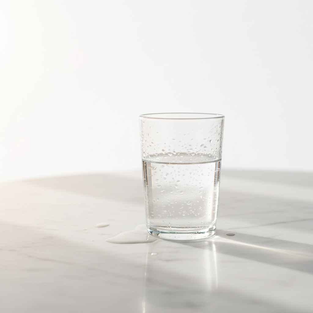 Morning glass of water
