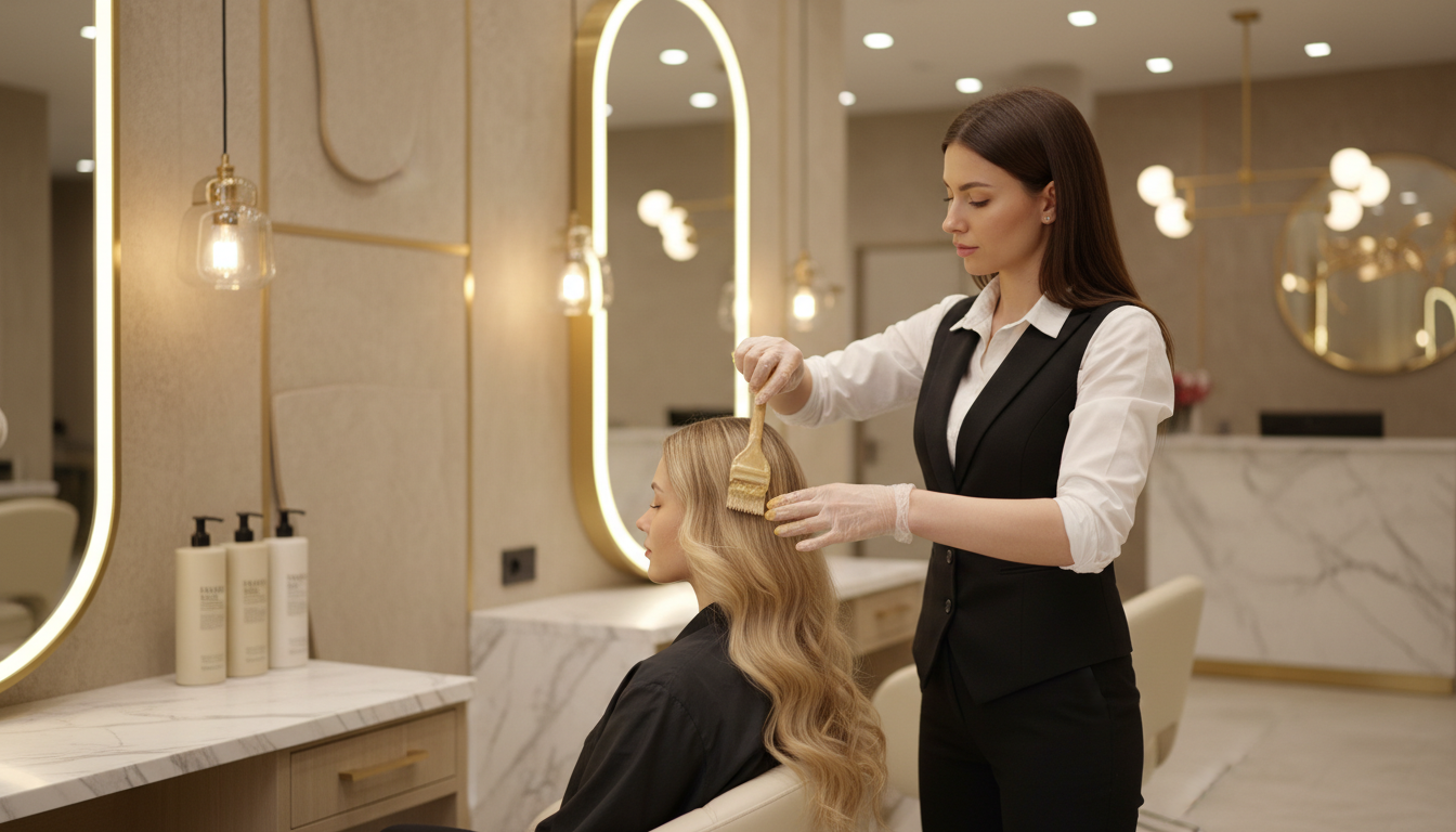 Application du soin en salon