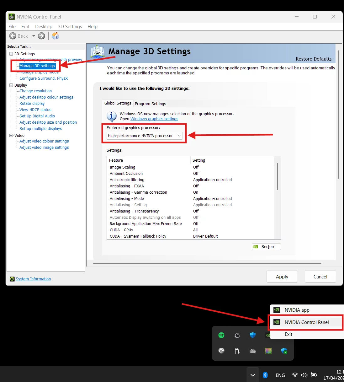 Graphics Card Setting