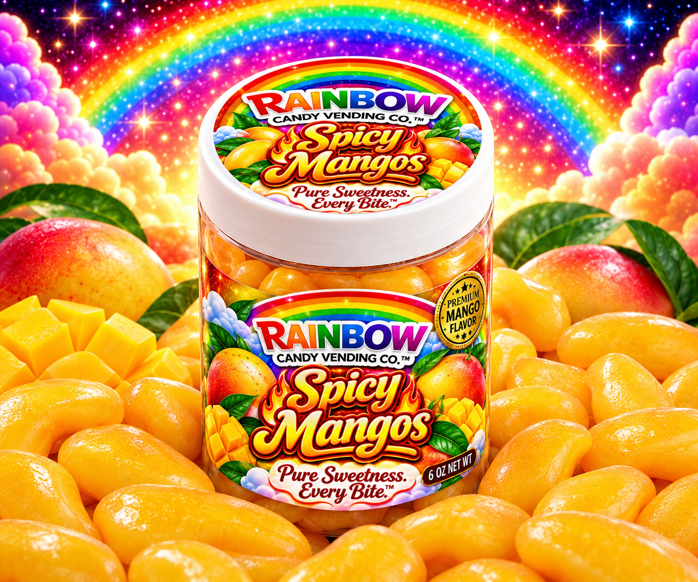 Spicy Mangos 6oz Candy Cup
