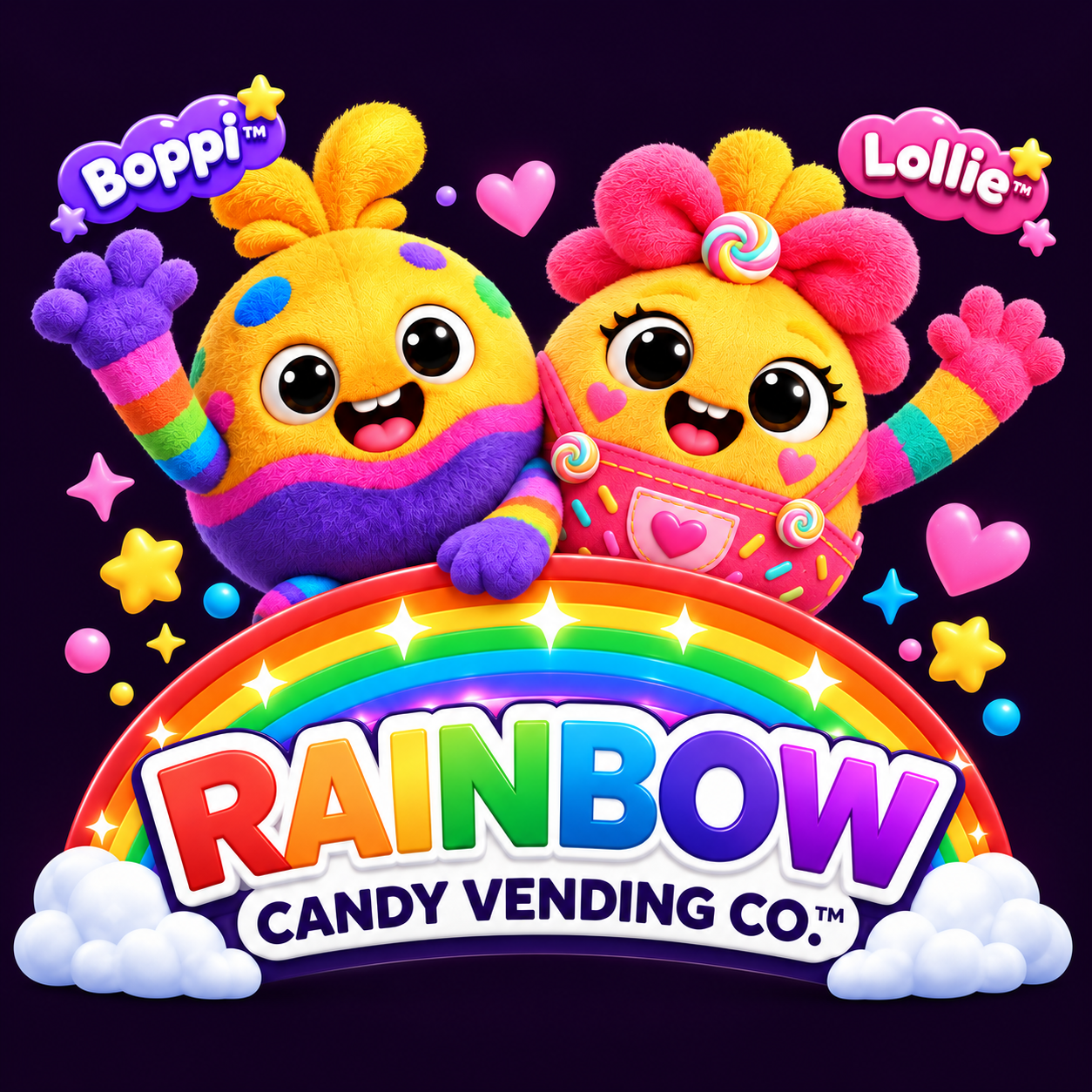 Rainbow Candy Vending Co. — Boppi & Lollie over the rainbow