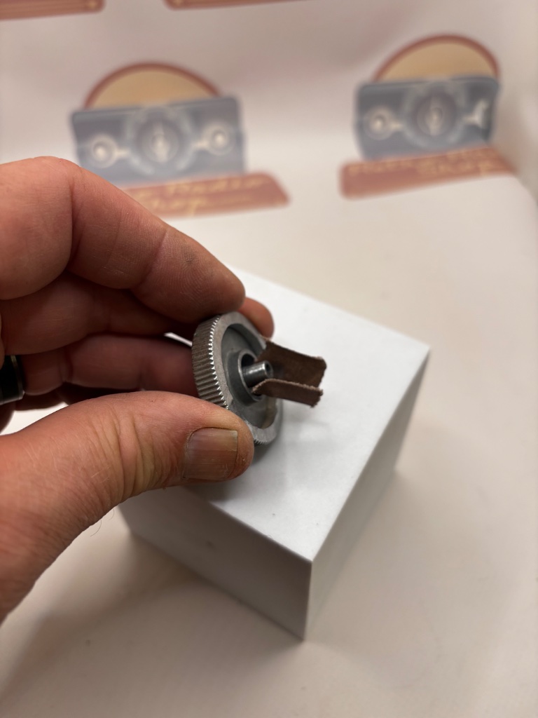 Sanding the pinion gear shaft