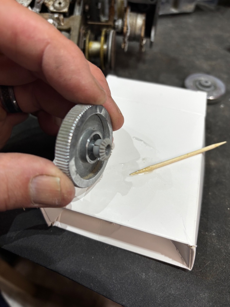 Two-part epoxy applied with a toothpick