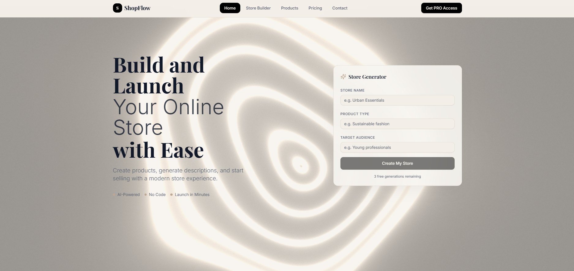 ShopFlow — Online Store Builder template preview
