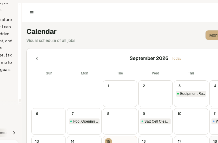 Job Scheduling & Calendar