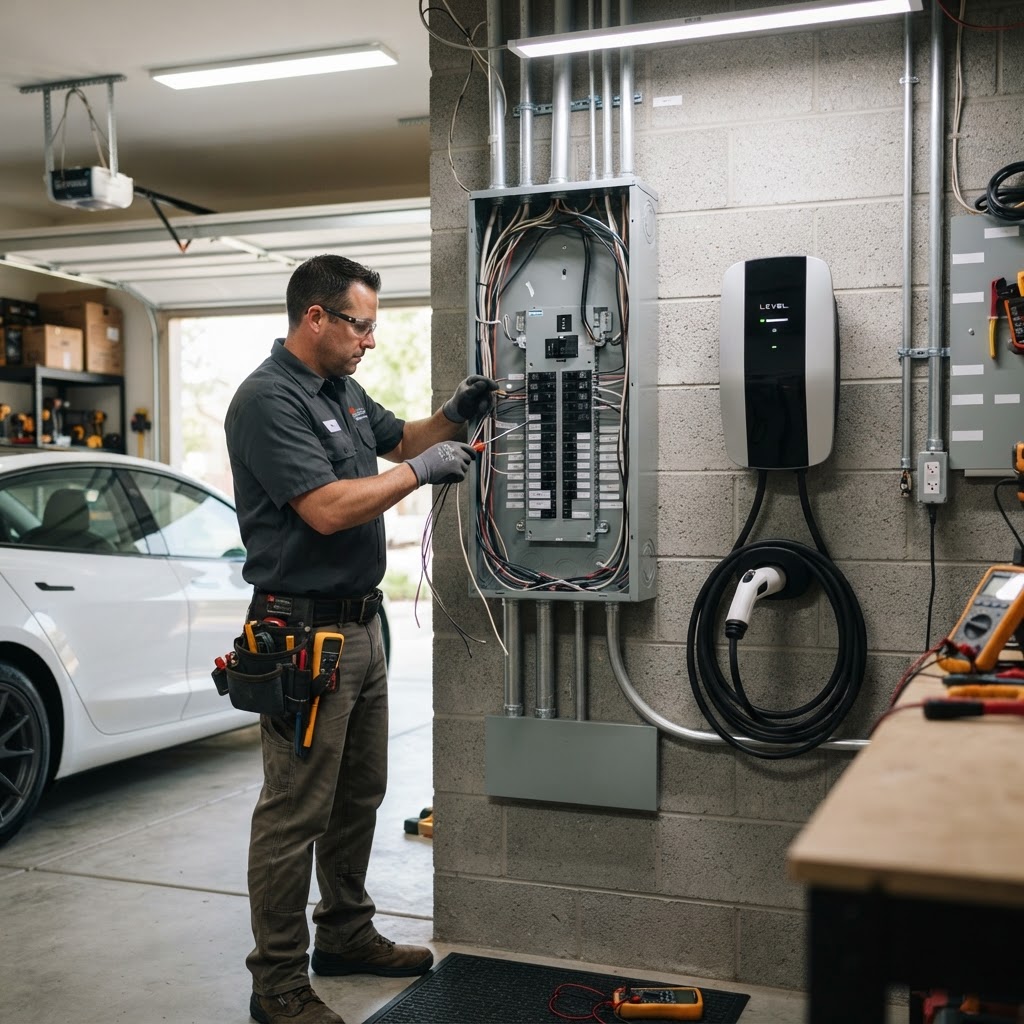 Case Study: EV Charger Installation and Panel Upgrade in Kernersville - Dausman Electric electrical service guide