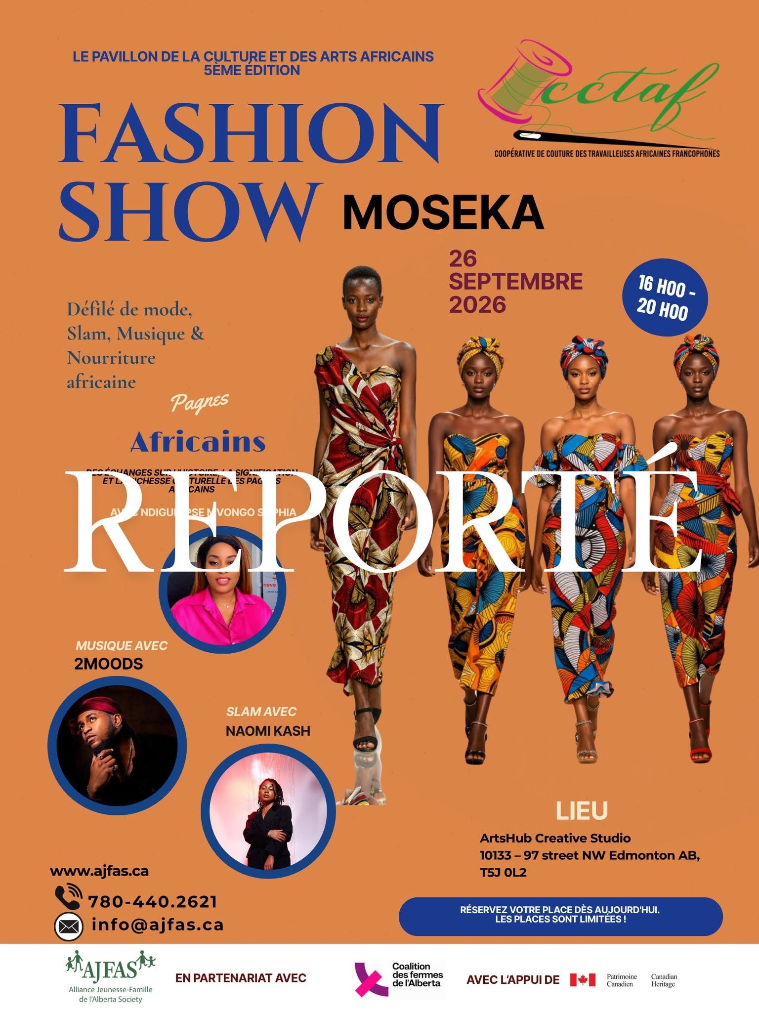 AVIS OFFICIEL — Report du Fashion Show MOSEKA