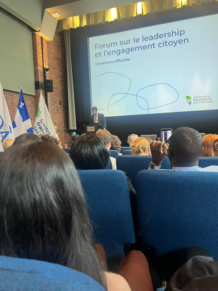Eden Muninga nous représente au Forum sur le leadership francophone 2026 à Montréal