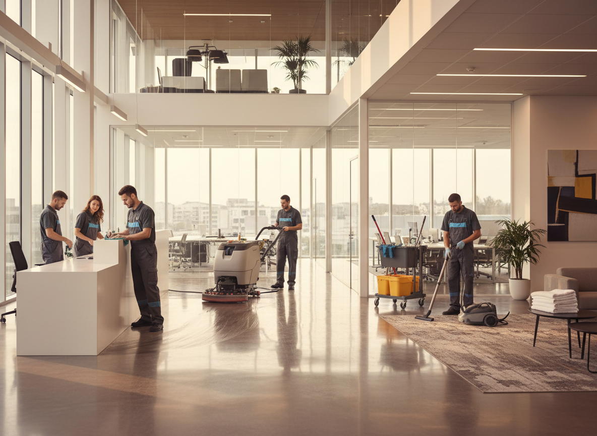 GISSEDEN professional cleaning team at work