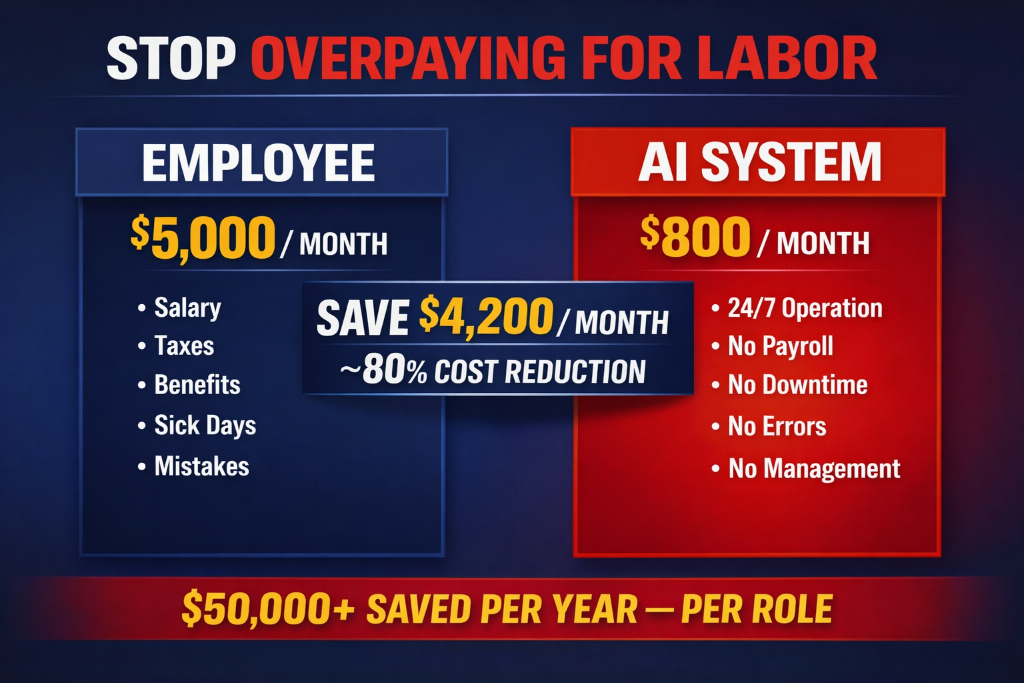 Stop Overpaying For Labor comparison graphic