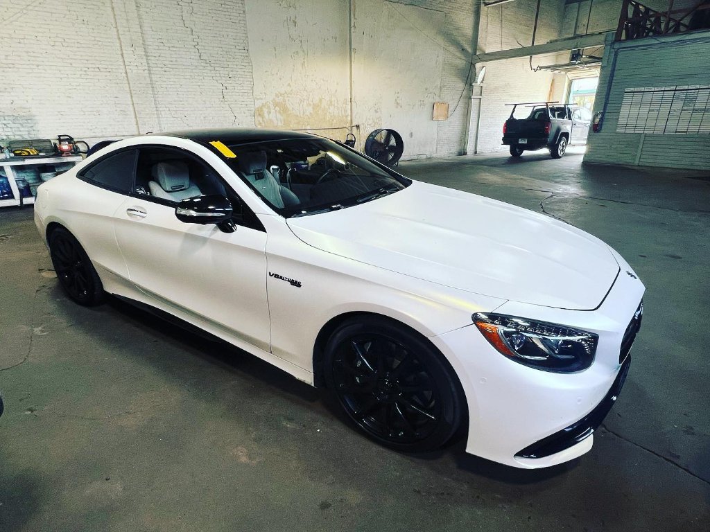 Mercedes-Benz S-Class receiving glass service at Capitol Glass
