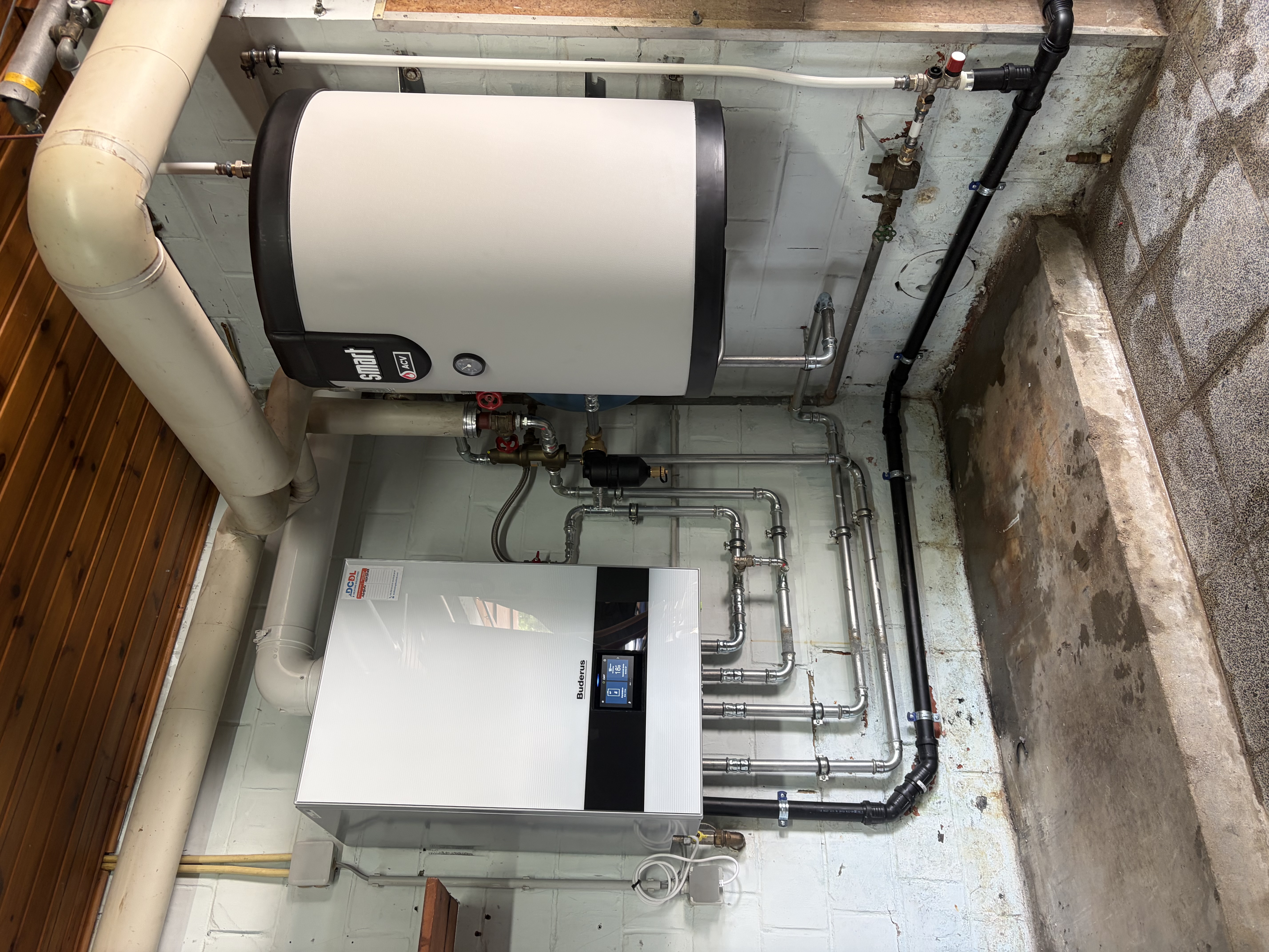 Vervanging cv-ketel → Buderus GB192i.2 35kW met ACV Smart boiler – Sint-Pieters-Leeuw