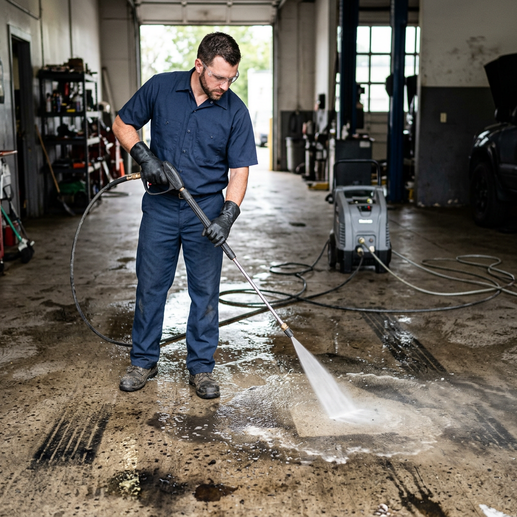 Garage Floor Cleaning