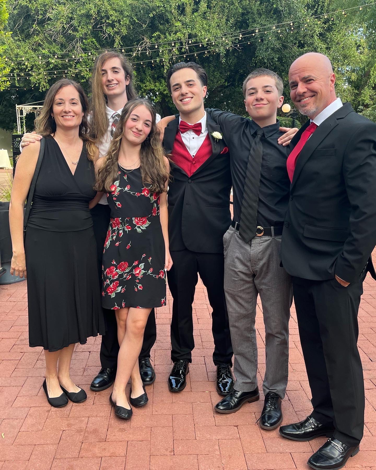 Dominic Angileri with his siblings and family