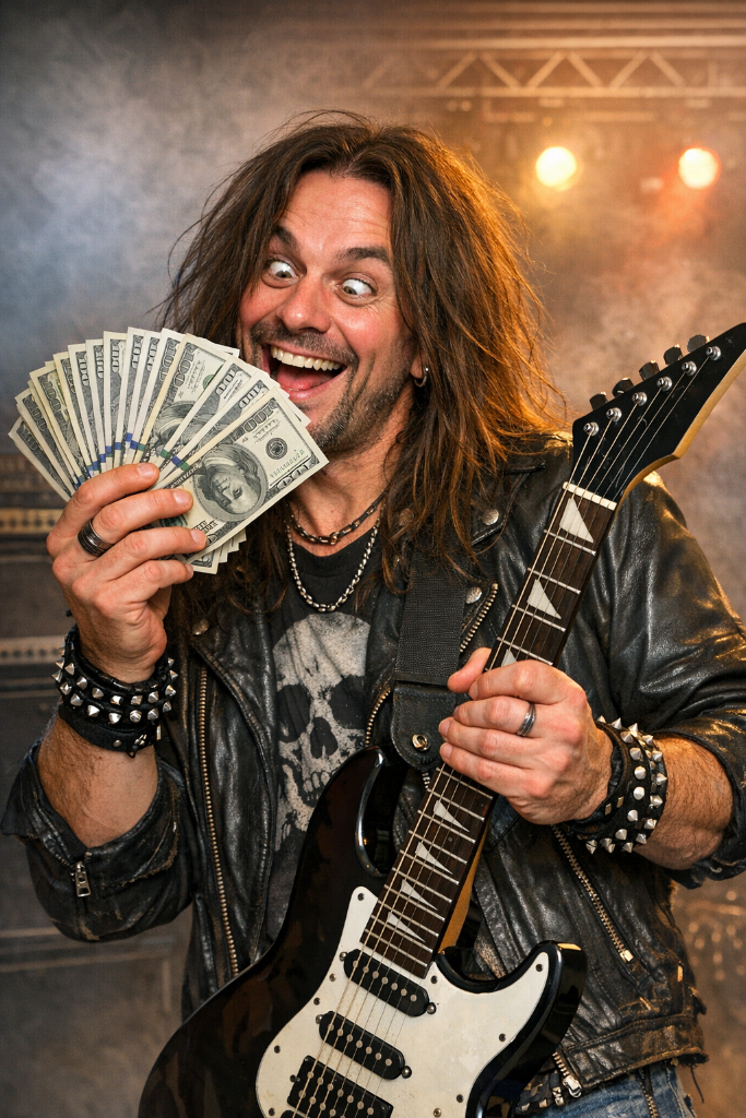 Greedy guitarist