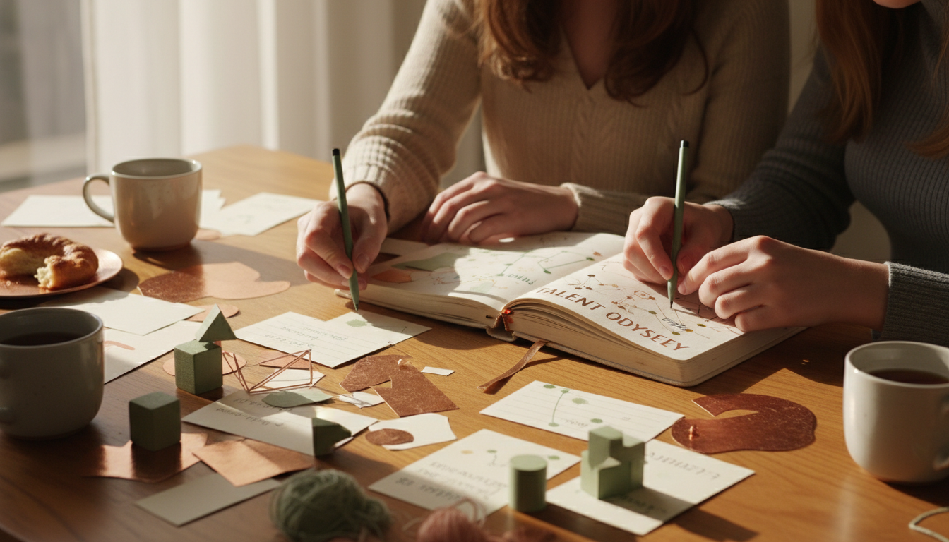 Ruce spolupracující nad kreativním talentovým projektem