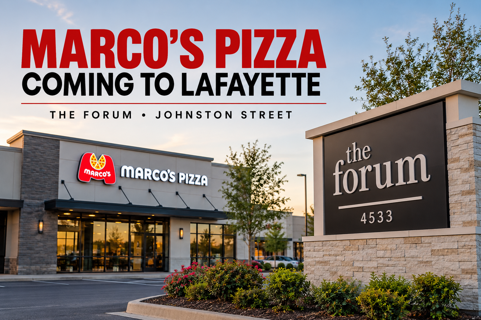 Marco's Pizza Is Coming to Lafayette — Here's What We Know