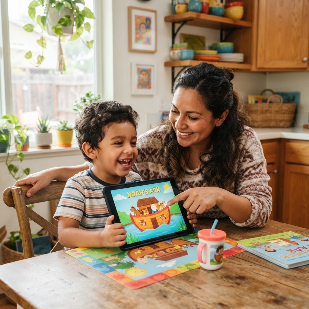 Parent and child learning together