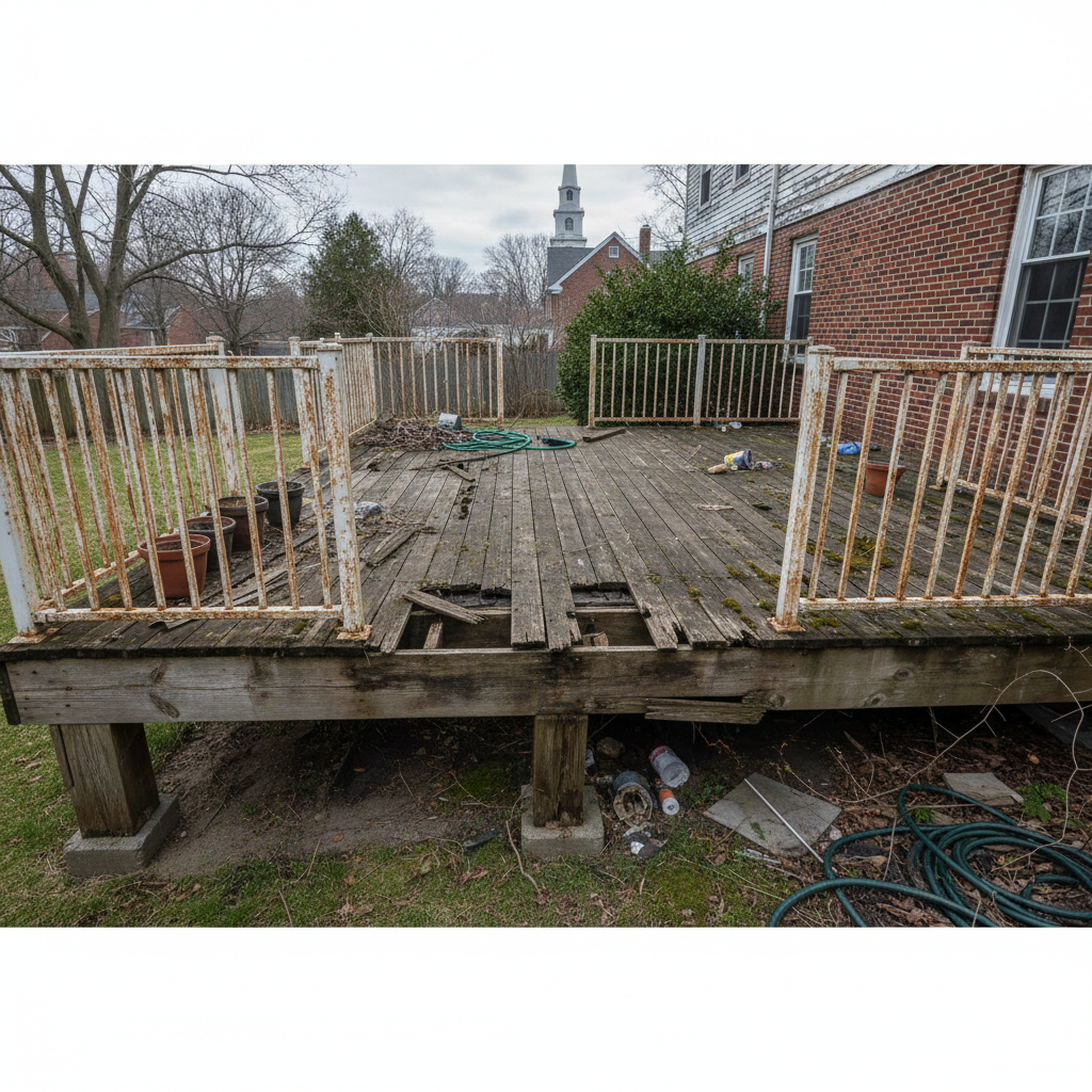 Deck Reconstruction & Pergola Before — Coen Construction