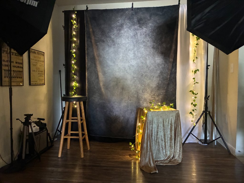 ATX Self-Tape Studio setup with lighting