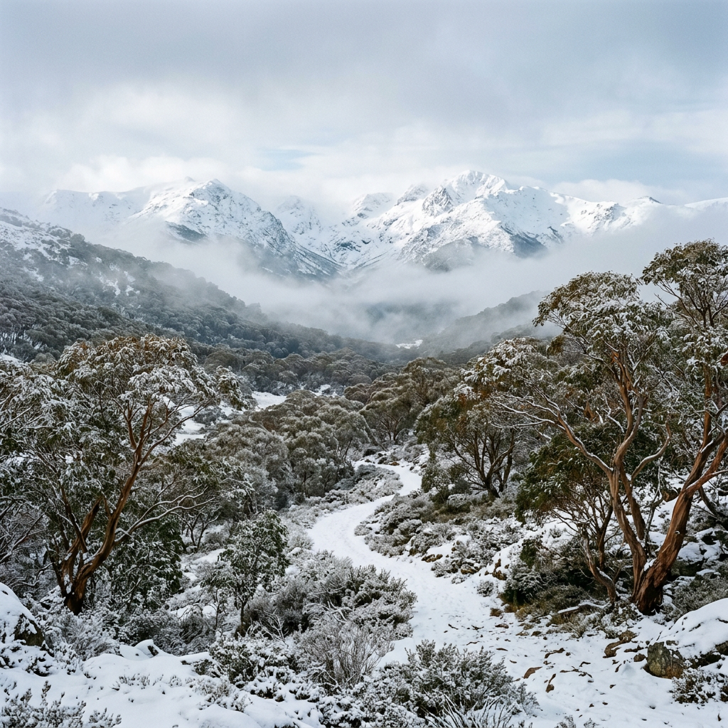 Snowy Australian Alps landscape