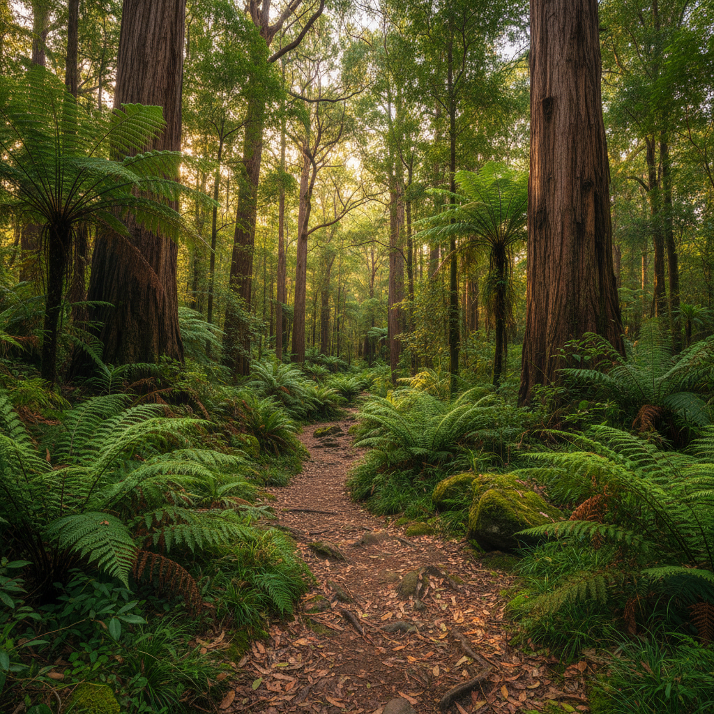 Australian rainforest walking track