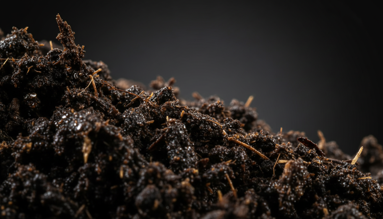 Rich vermicast soil
