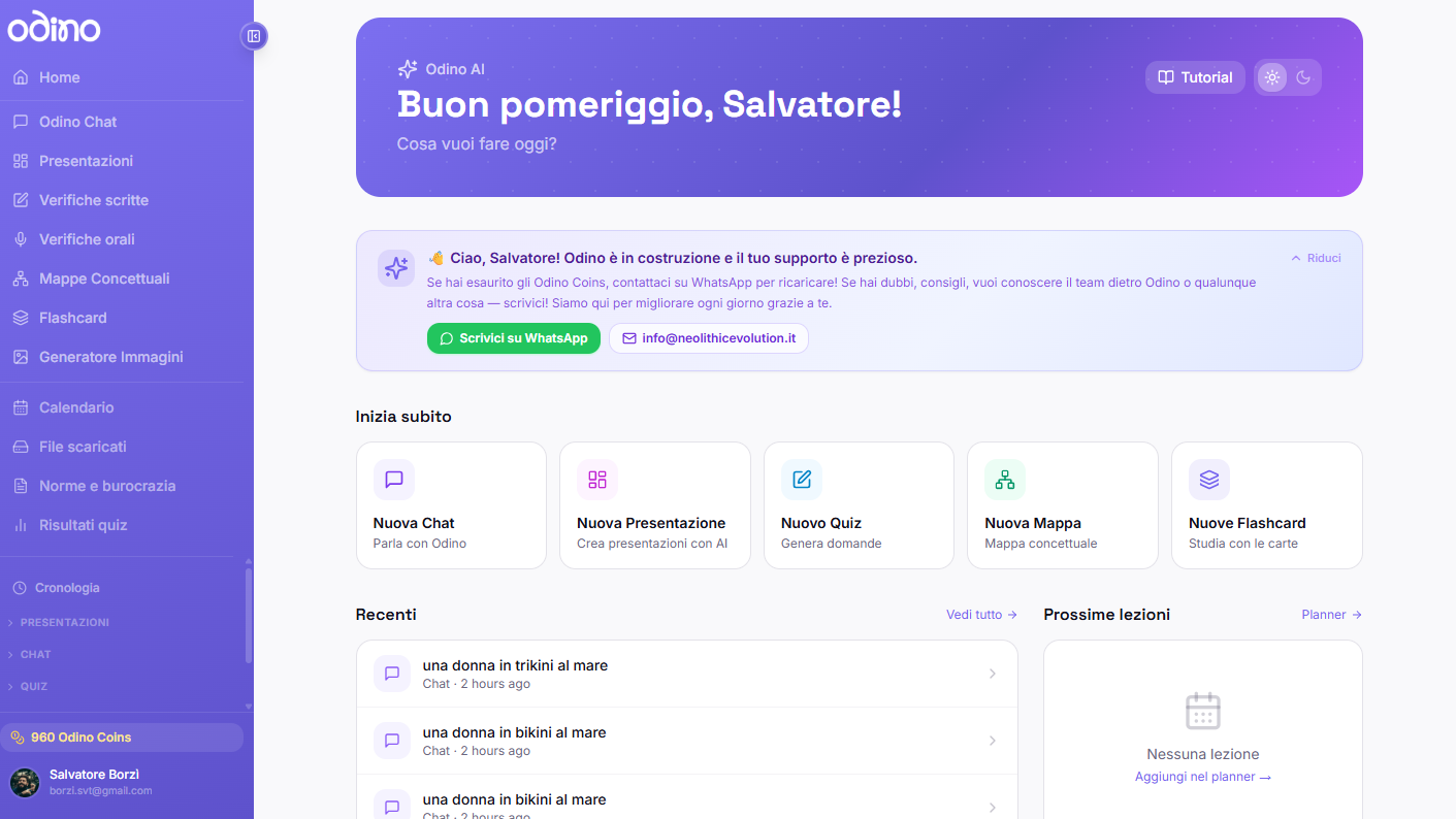 Odino template preview