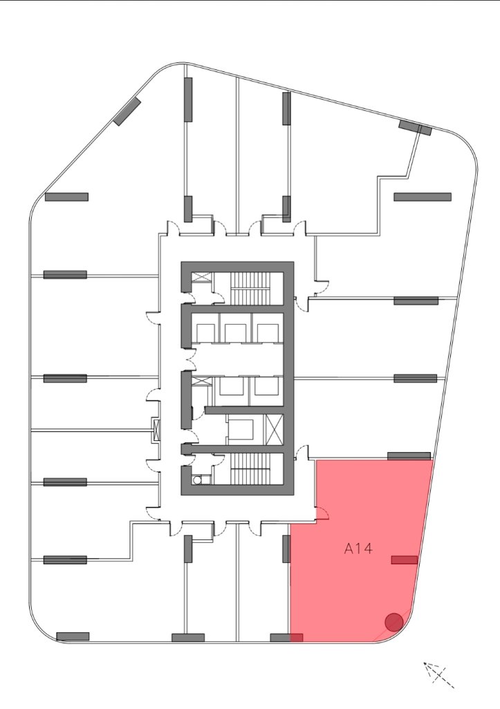 Unit location on floor plan