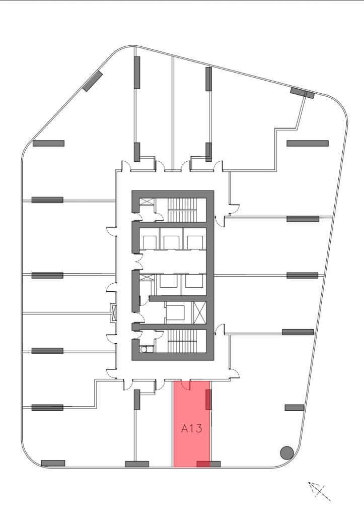 Unit location on floor plan