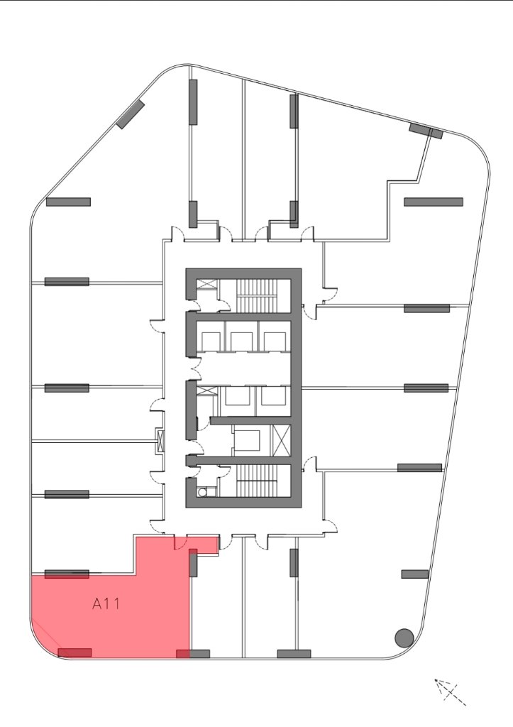 Unit location on floor plan