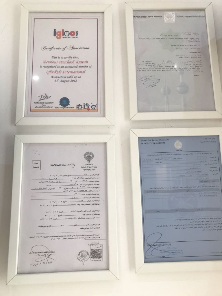 Iglookids International certificates and association documents