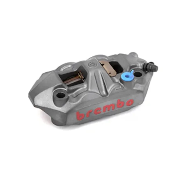 Caliper, Right, P4 34mm, M4, Cast Monobloc, 108mm Radial, Front, Titanium Gray w/ Red Lettering
